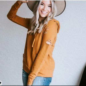Lily & Lottie by Chelsea DeBoer Distressed Hoodie